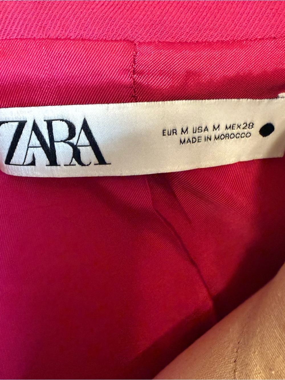 Zara Double-Breasted Pant Suit Fuchsia Pink - Picture 8 of 10